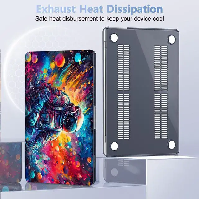 Alt view image 5 of 5 - Lepeoac for MacBook Air 13.6 inch Case M4 M3 M2 2025 2024-2022 Release Model A3240 A3113 A2681, Sturdy Plastic Hard Shell Case for MacBook Air M2 13 inch with Touch ID, Astronaut