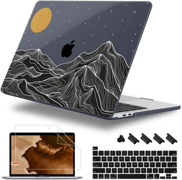 Alt view image 2 of 5 - Lepeoac Case for MacBook Pro 13 inch with/Without Touch Bar (2016-2022, M2 A2338 M1 A2289 A2251 A2159 A1989 A1706 A1708), Hard Shell + Keyboard Cover + Dust Plug, Mountain