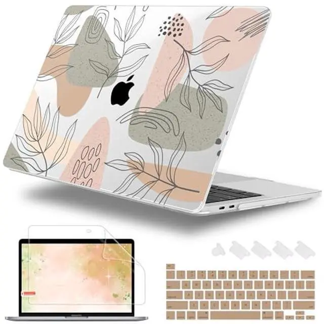Main image of Lepeoac for MacBook Pro 16 inch Case 2019 2020 Release Model A2141, Plastic Hard Shell Cover with Keyboard Cover & Screen Protector for MacBook Pro 16 inch with Touch Bar & Touch ID - Tropical Leaves
