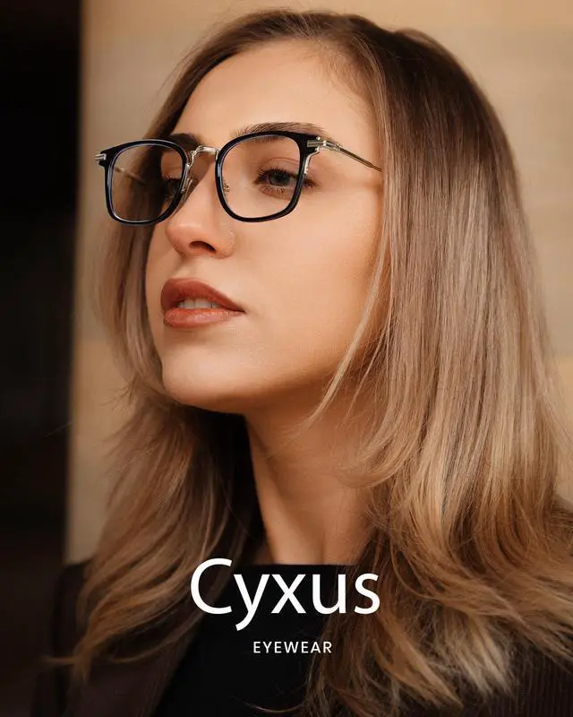 Alt view image 2 of 5 - Cyxus Blue Light Bloking Glasses for Women Men TR90 Square Fashion Frame Computer UV400 Protection Work Anti Glare 8235T64
