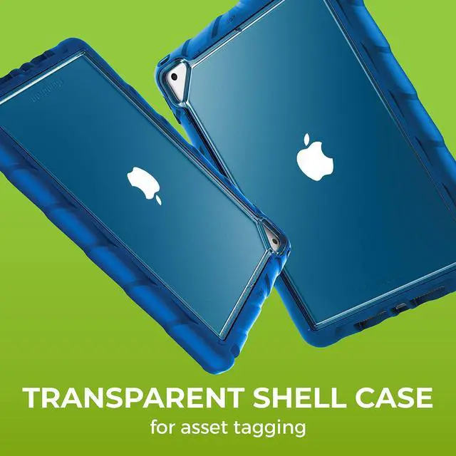 Alt view image 4 of 5 - Gumdrop DropTech Clear Case Fits Apple iPad 9th | 8th | 7th Gen (10.2-inch) Designed for K-12 Students Teachers & ClassroomsDrop Tested Rugged Shockproof Bumpers for Reliable Device Protection  Blue