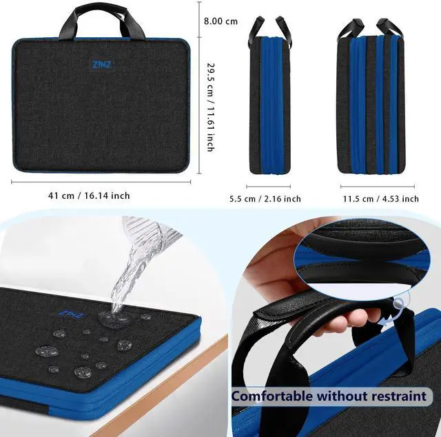 Alt view image 2 of 5 - ZINZ Slim Expandable Laptop Case 15.6 Inch Sleeve Upgraded Protective Durable Recycled Carrying Case Compatible with MacBook 15" & 16" and Most 15" 15.6" 16" Notebook,B01K03