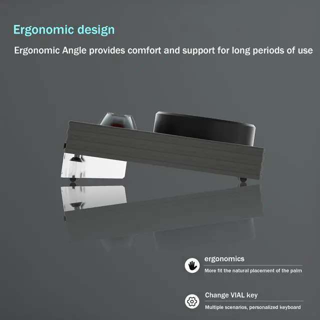 Alt view image 3 of 5 - NLOFIN Macro Programmable Keypad,Mini 3-Key OSU Programmable Mechanical Keyboard,Copy Paste Keyboard with Knob Type-C Interface Compatible,Support for Win and Mac Systems (Silver)