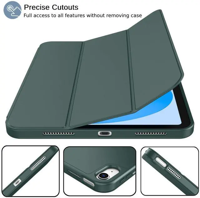 Alt view image 2 of 5 - iMieet iPad (A16) Case 11th Gen/iPad 10th Generation Case [11-Inch 2025/10.9 Inch 2022] with Pencil Holder, Trifold Stand Smart Cover with Soft TPU Back,Auto Wake/Sleep(Midnight Green)