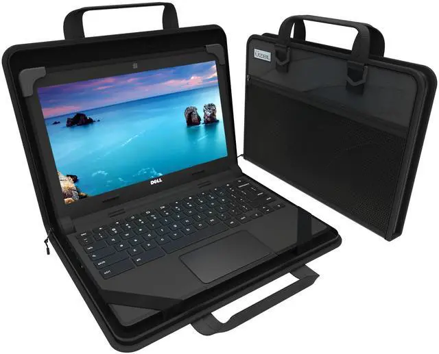 Main image of 13-14 Inch Always-On Zip Lite Chromebook Case with Pouch and Shoulder Strap, Hard Protective Laptop Case for Students & Business