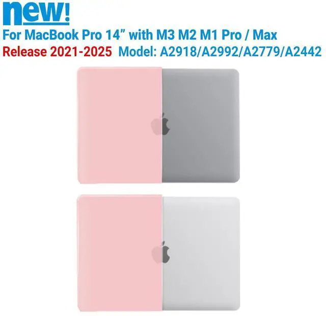Alt view image 4 of 5 - IBENZER Case for MacBook Pro 14 Inch Case 2025 2024 M4 M3 M2 M1 A3112 A3185 A3401 A2918 A2992 A2779 A2442 Pro/Max, HardShellCase & SleeveBag &KeyboardCover &Type-c(2025-2021), Rose Quartz, T14RQ+3