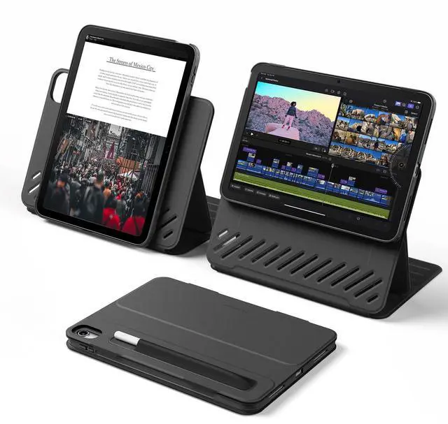 Main image of ESR for iPad Air 13 Inch Case (2025/2024) M3/M2, Removable Magnetic Cover, Adjustable Portrait/Landscape Stand with Raised Screen View, 9 Standing Angles, Shift Series, Durable Black