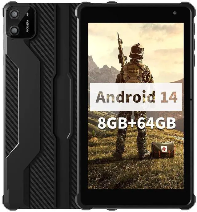 Main image of VASOUN Android 14 Tablet 7 inch, 8GB RAM 64GB ROM, Octa-Core 2.0GHz, IPS Touch Screen, Dual Camera, 5G WiFi/Bluetooth, Kids & Adult Tablet with Case