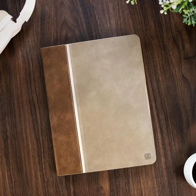 Alt view image 3 of 5 - KingBlanc for iPad Air 11-inch Case M3 (2025) / M2 (2024), iPad Air 5th/4th Generation (2022/2020, 10.9") with Pencil Holder, Vegan Leather Stand Cover, Auto Sleep Wake, Viewing/Typing Angle, Beige