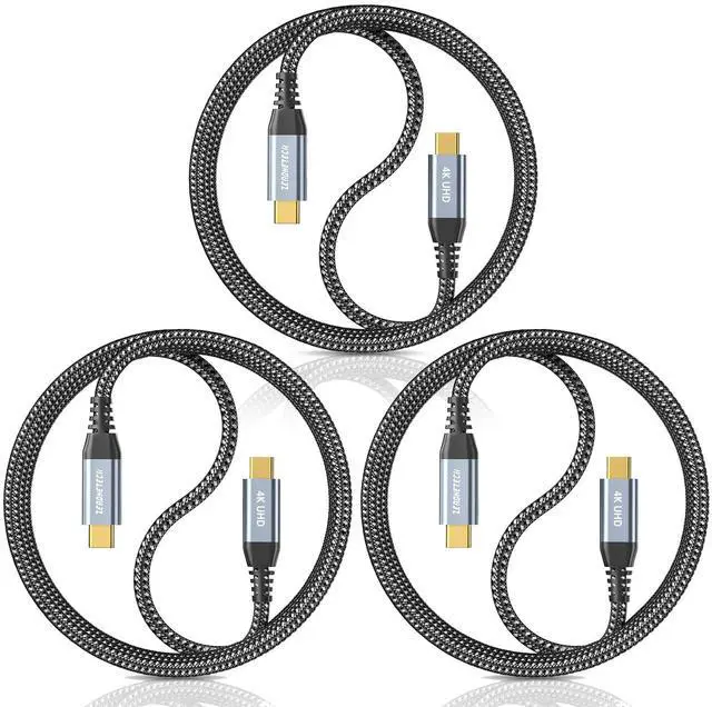 Main image of Long USB C Video Cable, 3.2 Gen 2 6FT-3pack, 4K Monitor Cable, 100W Fast Charging 20Gbps High Speed Data Transfer, for MacBook Pro, iPad, SSD, Dell, LG, ARZOPA, KYY, USBC Monitor