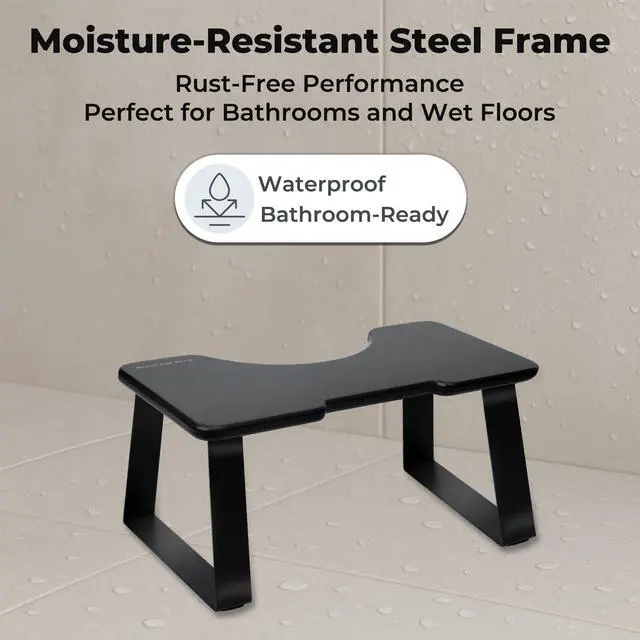 Alt view image 4 of 5 - Rose and burlap Wooden Toilet Stool, 2-in-1 Tied Cushion and Waterproof PU Leather, 7" and 9" Adjustable Heights, Improve Bathroom Posture and Comfort(Beige)