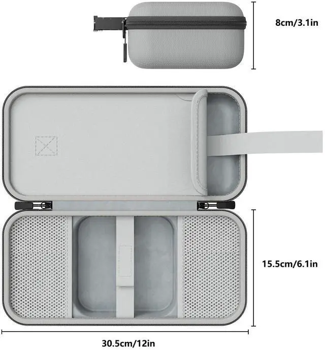 Alt view image 5 of 5 - Carry Case Compatible with Apple 2024 Mac Mini M4 /M4 Pro,M4 Pro Protective Carrying Case, Portable Hard Shell Travel Storage Bag (Grey)