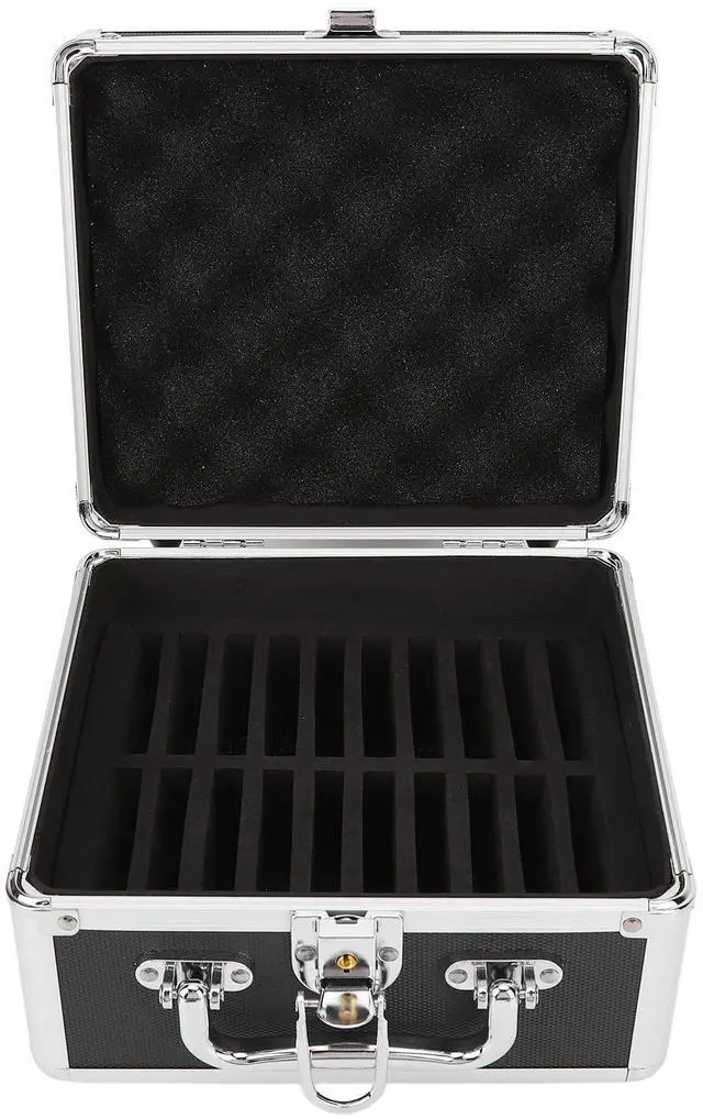 Alt view image 4 of 5 - Hard Drive Storage Box Hard Drive Case Hard Drive Storage Case Hard Drive Carrying Case 2.5in Hard Drive Storage Box 20 Bays Double Protection Convenient Handle Hard Drive Case