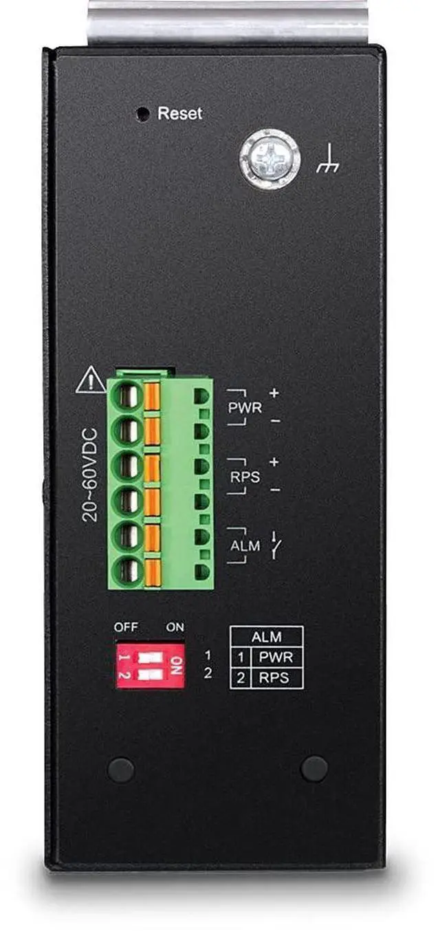Alt view image 3 of 4 - TRENDnet, 6-Port Industrial Gigabit L2 Managed DIN-Rail Switch, 4 X Gigabit Ports, 2 X SFP Slots, DIN-Rail Mount, IP30, Vlan, Qos, Lacp, STP/Rstp, Bandwidth Management, Lifetime Protection, TI-G642i