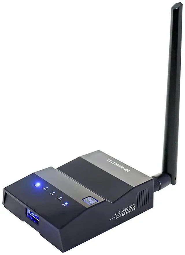 Alt view image 2 of 2 - C. Crane CC Vector Extended Long Range WiFi Receiver System - Works with All Devices - Receives Distant WiFi and Repeats to All WiFi Devices in a New Location 2.4GHz