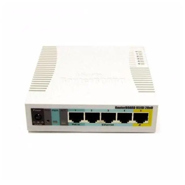 Alt view image 2 of 5 - Mikrotik RouterBoard RB951Ui-2HnD 2.4GHz SOHO Wireless Access Point with Antennas Built in and 5 Ethernet Ports