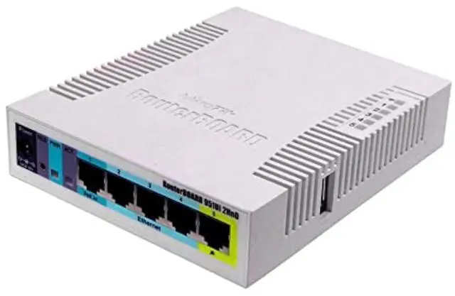 Main image of Mikrotik RouterBoard RB951Ui-2HnD 2.4GHz SOHO Wireless Access Point with Antennas Built in and 5 Ethernet Ports