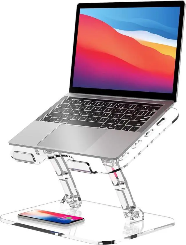 Main image of Lpoake Adjustable Foldable Laptop Stand, Portable Ergonomic Computer Stand for Laptop, Compatible with 10 to 15.6 Inches Notebook Computers