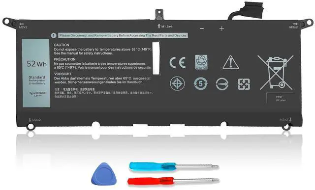 Main image of DXGH8 Battery for Dell XPS 13 9370 9380 2019 Inspiron 13 7390 7391 2-in-1 5390 5391 7490 Latitude 3301 E3301 Vostro 5390 5391 0H754V G8VCF H754V G8VCF6C HK6N5 P113G001 P82G P82G001 0V48RM V48RM 52Wh