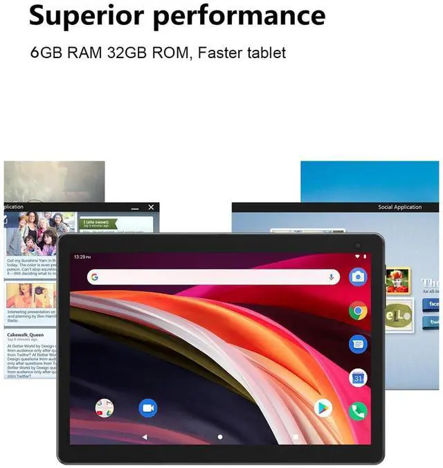 Alt view image 2 of 5 - COOPERS Tablet 10 inch, Tablets Android 14, Quad-Core Processor 32GB Storage Tablet Computer, 6GB RAM, 8MP Camera, AM, FM, WiFi, IPS Screen 6000mAh Long Battery Life Tableta