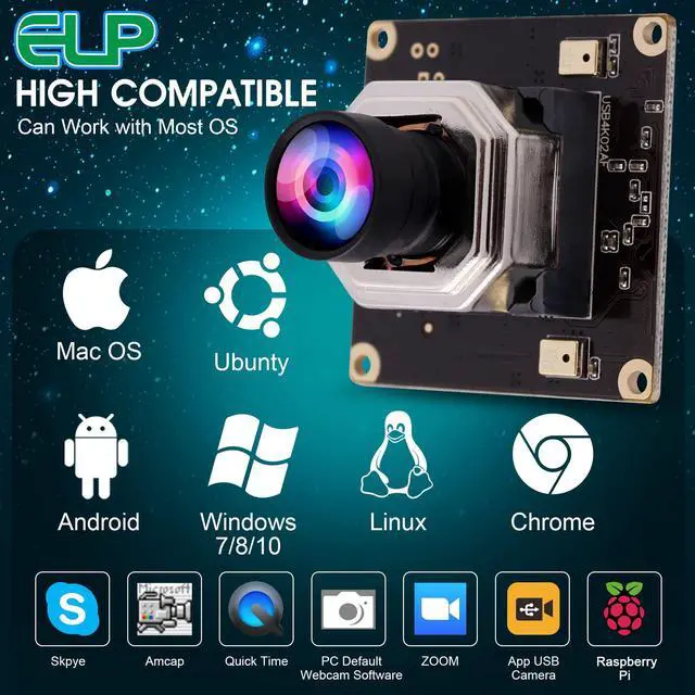 Alt view image 3 of 5 - 4K USB Camera Module Autofocus with Dual Microphone for Computer and Raspberry Pi Mini UVC USB2.0 Webcam Board 8mp Industrial Lightburn Camera IMX415 PC Camera Audio Video Web Camera for Laptop