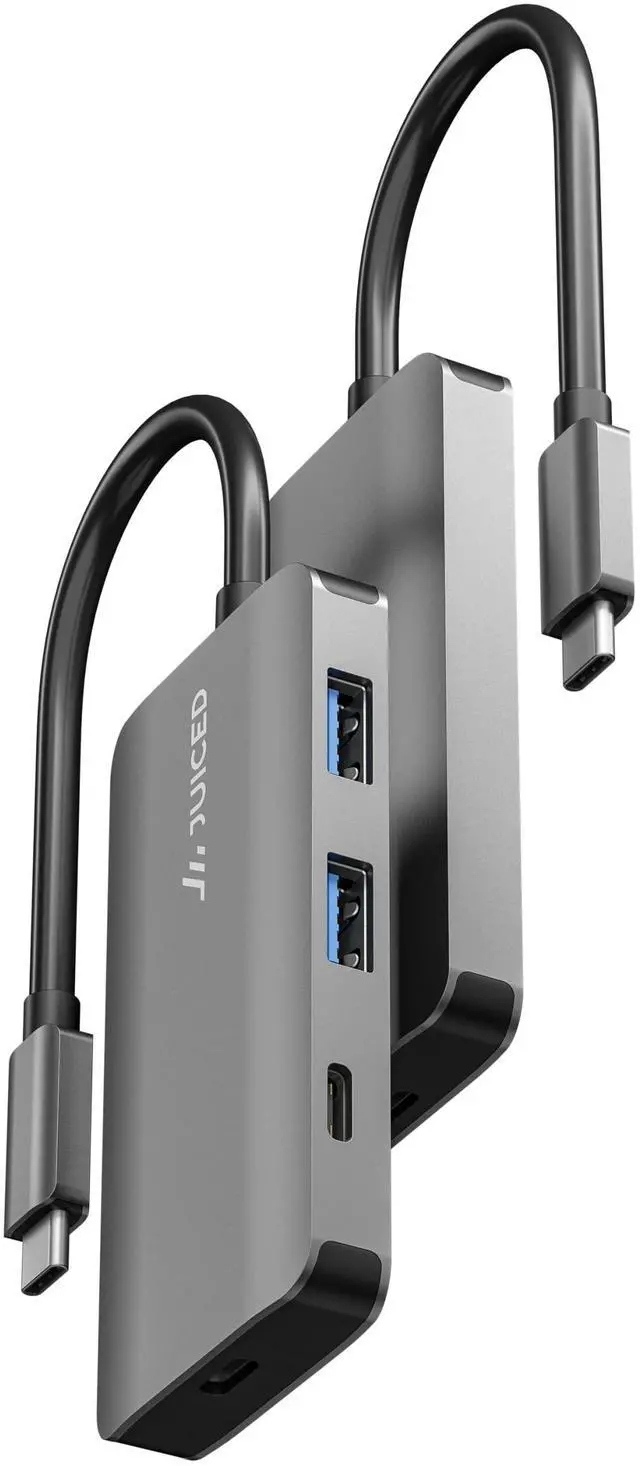 Alt view image 4 of 5 - Juiced Systems QuadHUB Power - USB-C Generation 2 10Gbps 100 Watt Power Delivery Hub - 2X USB-C 10Gbps Ports - 2X USB-A 10 Gbps Ports