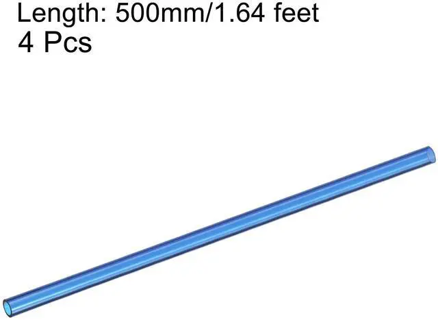 Alt view image 2 of 5 - uxcell PETG Tubing Hard Tube 10mm ID, 14mm OD, 0.5m/20inch Length, Blue for PC Water-cooling System 4pcs