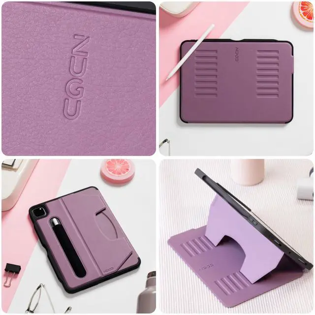 Alt view image 2 of 5 - ZUGU Case iPad Pro 11 Inch Case, 1st/2nd/3rd/4th Generation 2018/2020/2021/2022, Slim Protective Cover, Wireless Apple Pencil Charging, Convenient Magnetic Stand. Sleep/Wake Cover, Berry Purple