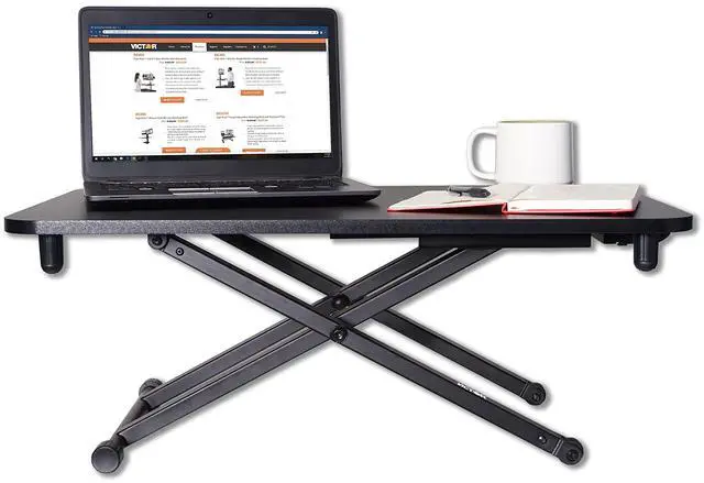 Main image of Victor DCX129 High Rise Collection Adjustable Standing Desk for Laptops 29"x18.5 Black
