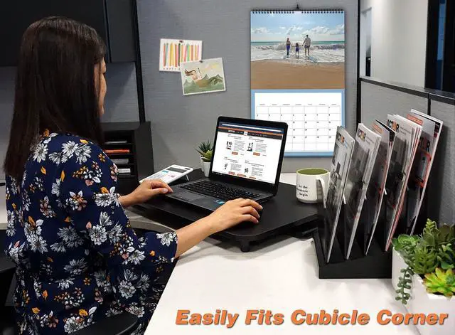 Alt view image 5 of 5 - Victor DCX129 High Rise Collection Adjustable Standing Desk for Laptops 29"x18.5 Black