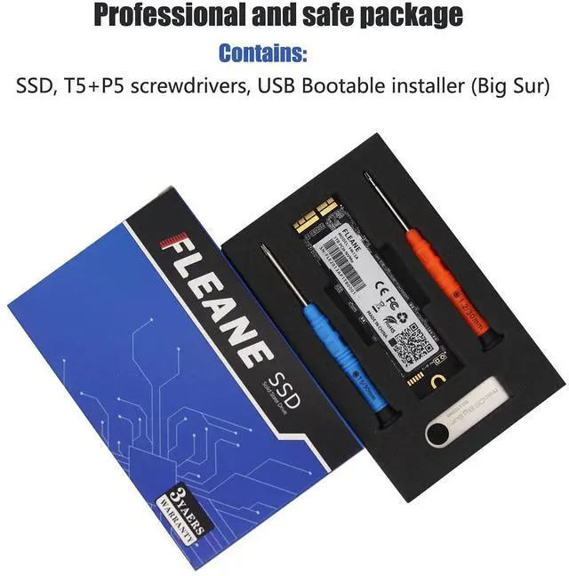 Alt view image 3 of 5 - FLEANE FM13A 1TB PCIE 3.0x4 NVME SSD with DIY Tools for MacBook Air A1465 A1466 (2013-2017), MacBook Pro Retina A1398 A1502 (Late 2013-Mid 2015), iMac A1419 A1418 (2013-2017)