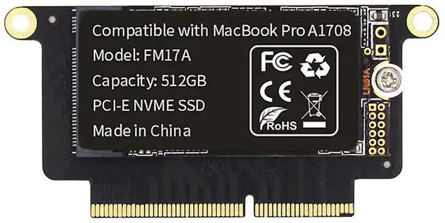 Main image of FLEANE FM17A 512GB PCIE 3.0x4 NVME 3D NAND TLC Flash SSD for MacBook Pro Retina A1708 (2016-2017) Included DIY Tools (512GB)