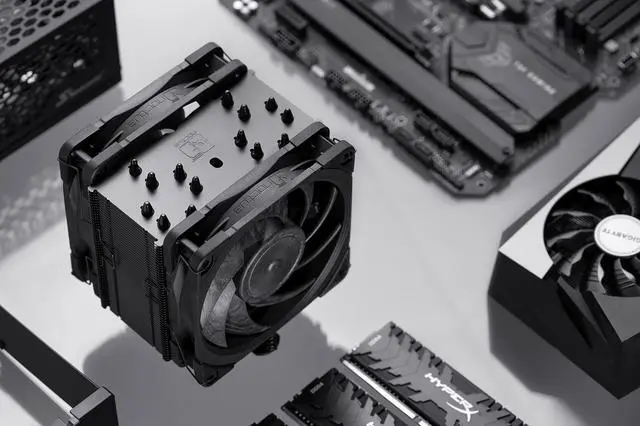 Alt view image 5 of 5 - Noctua NH-U12A chromax.Black, 120mm Single-Tower CPU Cooler (Black)