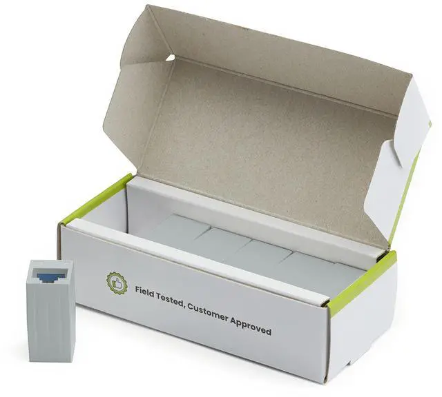 Alt view image 5 of 5 - trueCABLE Cat6A Inline Coupler, Unshielded (UTP), PoE++ (4PPoE), UL Listed, ETL Verified, ANSI/TIA 568-2.D Cat 6A Performance Compliant, Female to Female RJ45 Couplers, Gray, 6 Pack