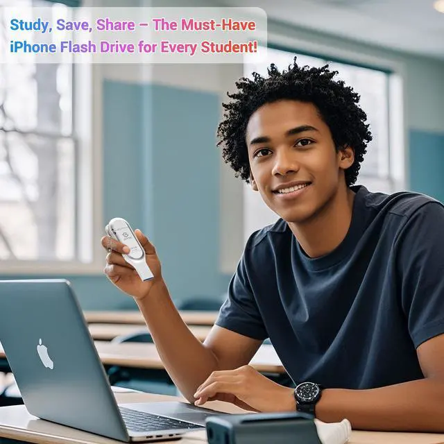 Alt view image 3 of 5 - MFi Certified 256GB 3-in-1 Photo-Stick-for-iPhone-USB-Flash-Drive Photo-Storage-Stick-iPhone-Thumb-Drive External-Storage-Mobile-for-Android iPad Type-C Flash Drive Photo-Stick for iPhone 16/15/14