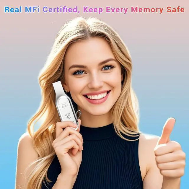Alt view image 2 of 5 - JSL JDTDC MFi Certified 512GB Photo Stick for iPhone USB C Flash Drive External Storage for iPhone 16/15/14, iPad, Android Memory Expansion, Phone-Picture-Saver Portable Thumb Drive for Photos Videos
