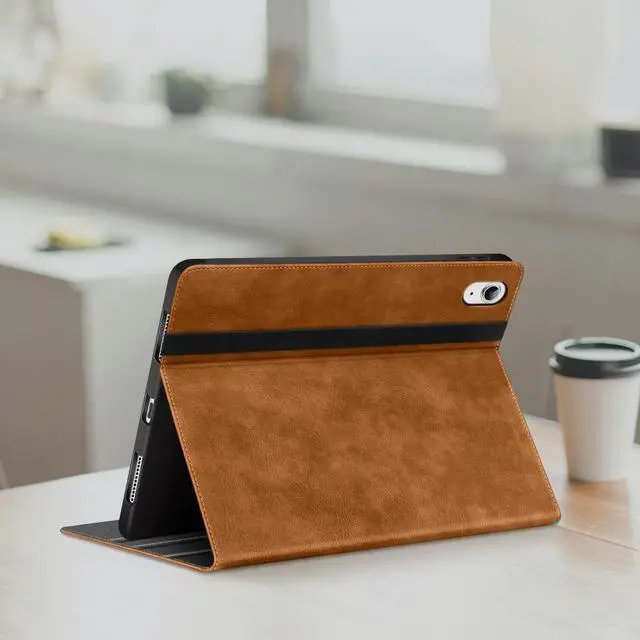 Alt view image 2 of 5 - H HOLIMET iPad Air 11 Inch M3/M2 (2025/2024)/iPad Air 4th/5th Generation 10.9 Inch 2022/2020 with Pencil Holder Soft Back Shockproof Protective Vegan Leather