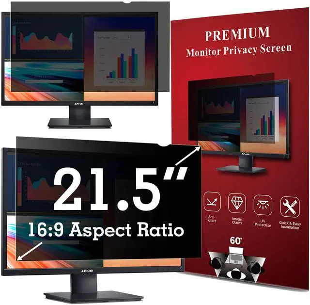 Main image of APeiSi 21.5 Inch Privacy Screen Filter for Computer Widescreen 16:9 Monitor - Privacy Shield,Anti-Glare and Anti-Blue light Protector