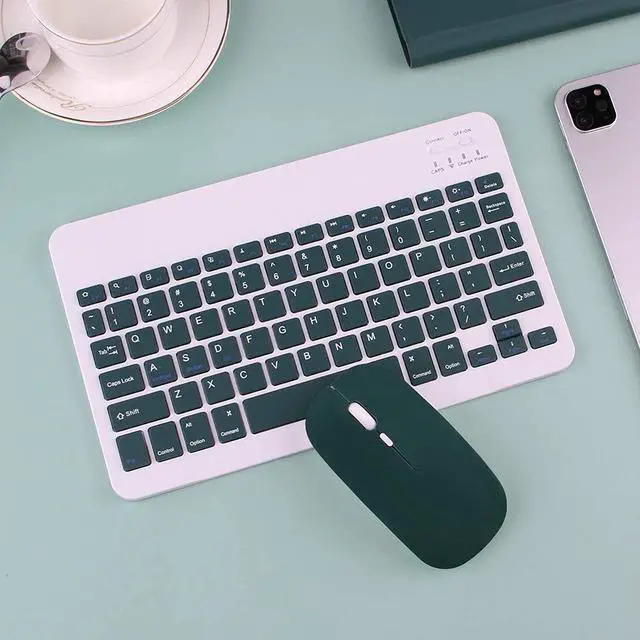 Alt view image 2 of 5 - AnMengXinLing Keyboard Case for iPad Air 13 Inch (M3 2025/M2 2024)/Pro 12.9 6th/5th/4th Generation with Mouse Pencil Holder, Magnetically Detachable Keyboard Mouse, Teal