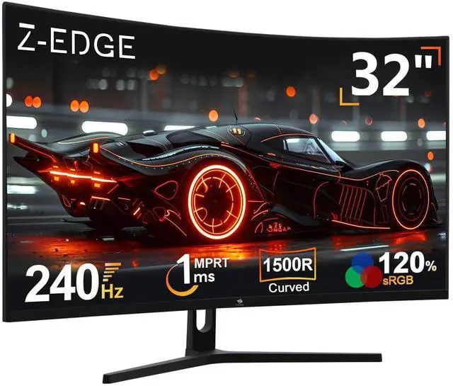 Main image of Z-Edge 32 inch Curved Gaming Monitor, FHD 1080P 240Hz Curved Monitor,1500R Computer Monitor, MPRT 1ms Monitor, UG32P 2X DP 1.4 Ports and 2X HDMI 2.0 Ports