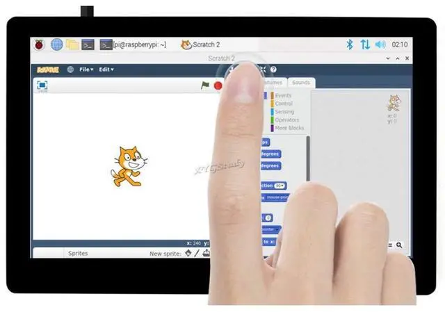 Main image of 5inch HDMI Capacitive Touch AMOLED Display Monitor with Toughened Glass Cover Screen Resolution 960×544 Supports PC Raspberry Pi 4 3 Model B B+ Zero Jetson Nano @XYGStudy