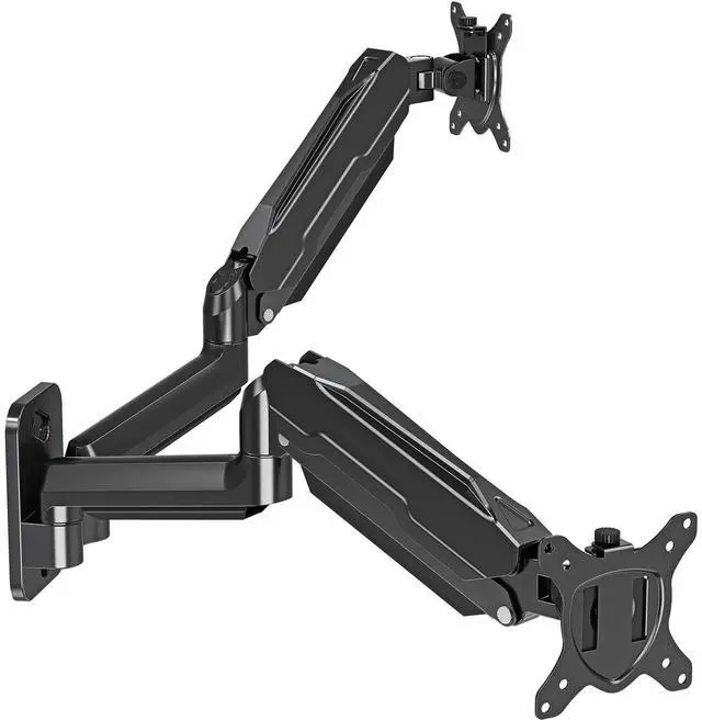 Main image of MOUNT PRO Dual Monitor Wall Mount for 13 to 32 Inch Computer Screens, Gas Spring Wall Monitor Arm for 2 Monitors, Each Holds Up to 19.8lbs, Full Motion Wall Monitor Mount with VESA 75x75/100x100