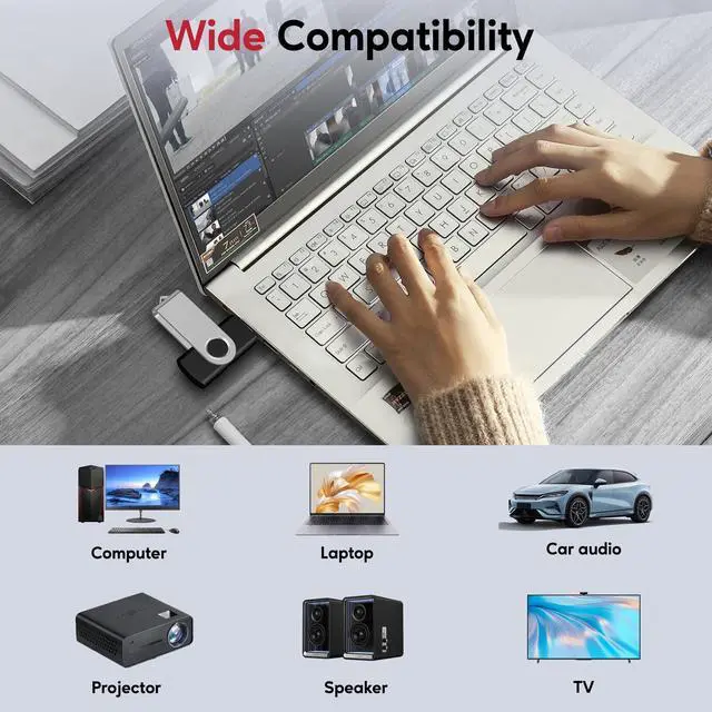 Alt view image 5 of 5 - AreTop USB 256MB Bulk Flash Drives 50 Pack, USB2.0 Swivel Thumb Drives Flash Drives Memory Stick Jump Drive USB Pendrive (50 Pack 256MB)