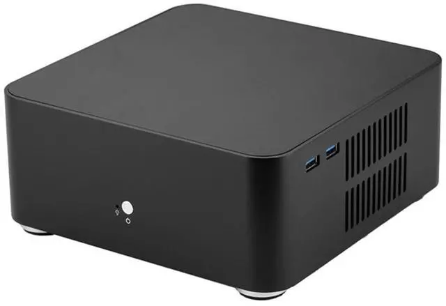 Main image of L80 Mini ITX Gaming Case - Aluminum PC Case, HTPC (170 x 170MM ITX Motherboard), Black, USB 2.0