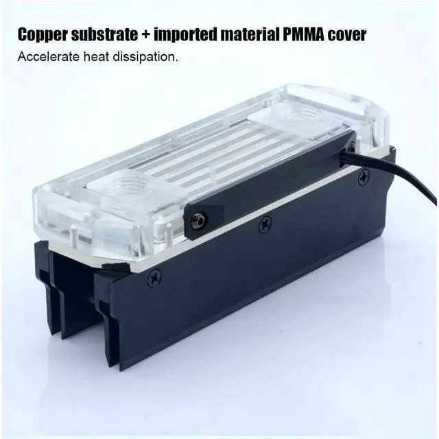 Alt view image 4 of 5 - Universal Module Water Cooling Block, with Copper Substrate+Imported PMMA Water Cooling Block with Built-in Sealing Ring for 4 Memory Heat Sink