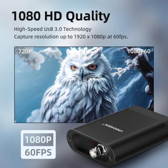 Alt view image 2 of 5 - Unisheen SDI Video Capture Card-SDI to USB 3.0 1080P60 Video Capture Device for Game Streaming Video Recording for Windows, OSX (Mac),LinuxSupport Level B