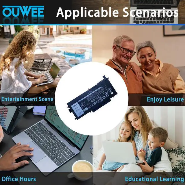 Alt view image 5 of 5 - OUWEE 71TG4 Laptop Battery Compatible with Dell Latitude 5289 7389 7390 2-in-1 Series Notebook 071TG4 K5XWW X49C1 0X49C1 11.4V 45Wh 3745mAh