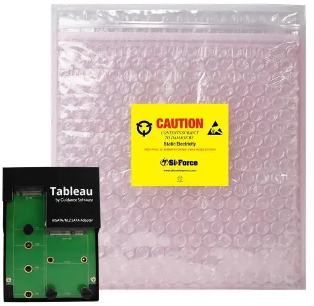 Main image of SiForce Tableau TDA3-3 mSATA/m.2 SATA SSD Adapter Bundle with Anti Static Bag