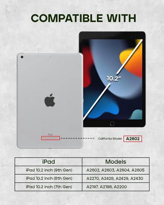 Alt view image 2 of 5 - Porter Riley - Leather Case for iPad 10.2" 9th, 8th Gen and 7th Gen. Premium Genuine Leather Stand/Cover/Flip Case (Pure Black)