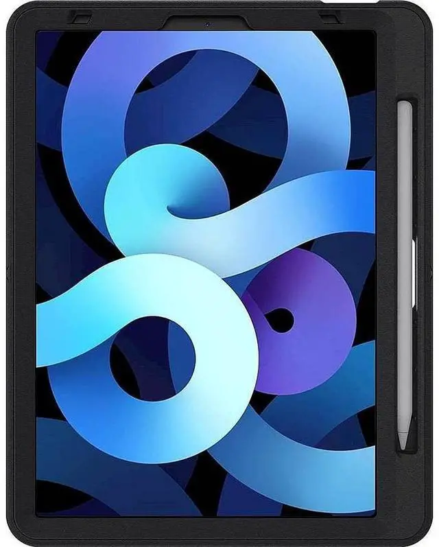 Alt view image 2 of 5 - SaharaCase Protection Case for Apple iPad Air 10.9" (4th Generation 2020 and 5th Generation 2022) [Shockproof Bumper] Rugged Antislip Grip Slim Kickstand Hand Strap - Black